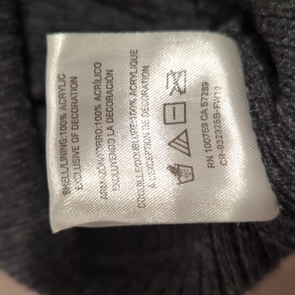 Champion Beanie Hat Gray 2 white stripes - Picture 4 of 8